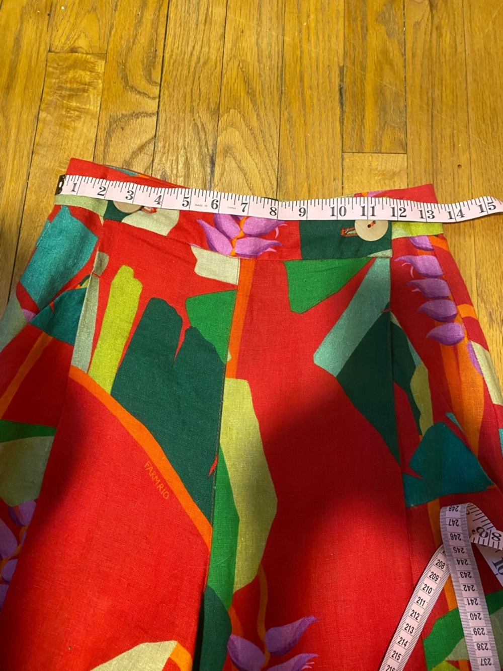 FARM Rio Heliconia Red Wide-Leg Tropical Print Pants - Picture 15 of 16